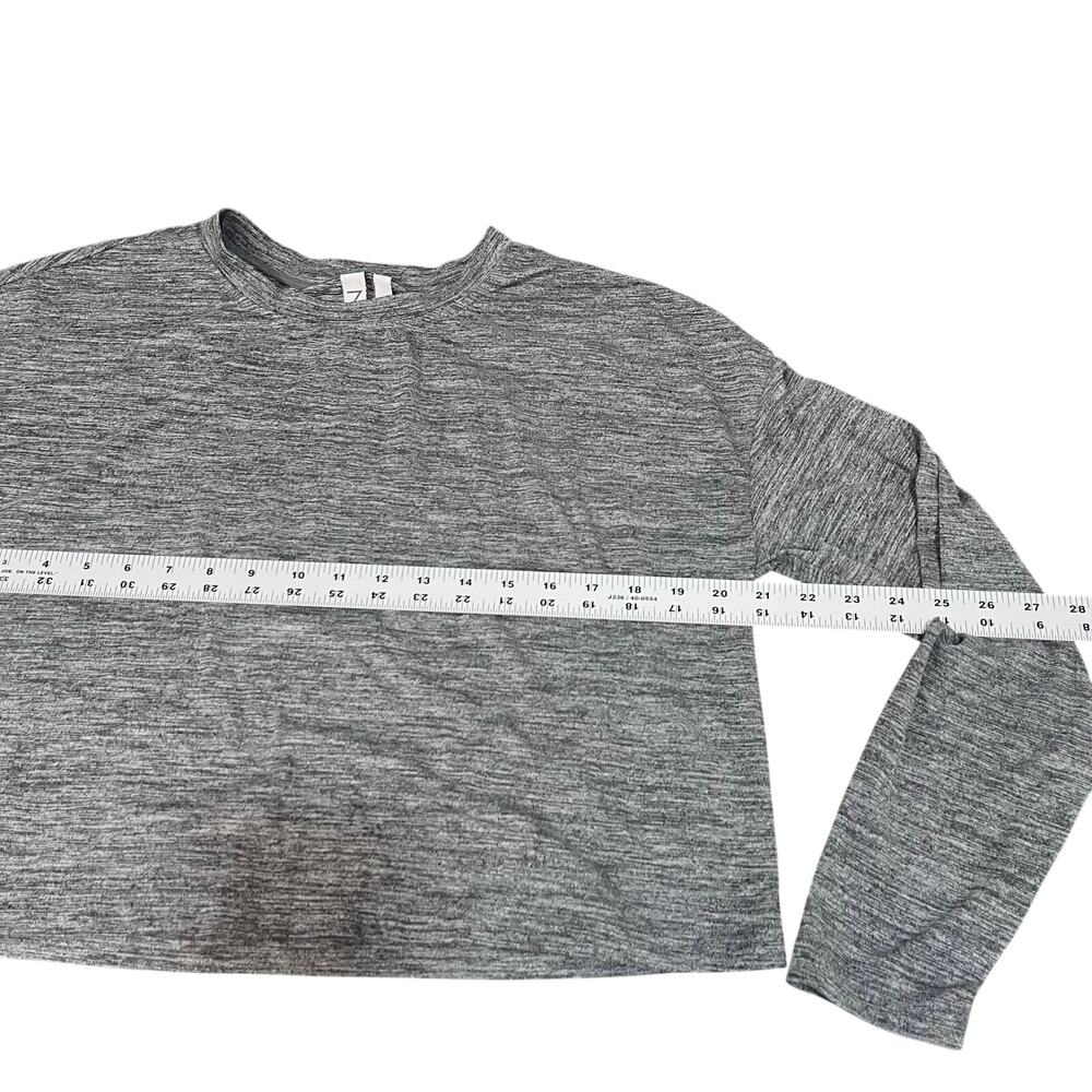 Zella Active Cropped Long Sleeve Top Heather Gray XS - Picture 8 of 9